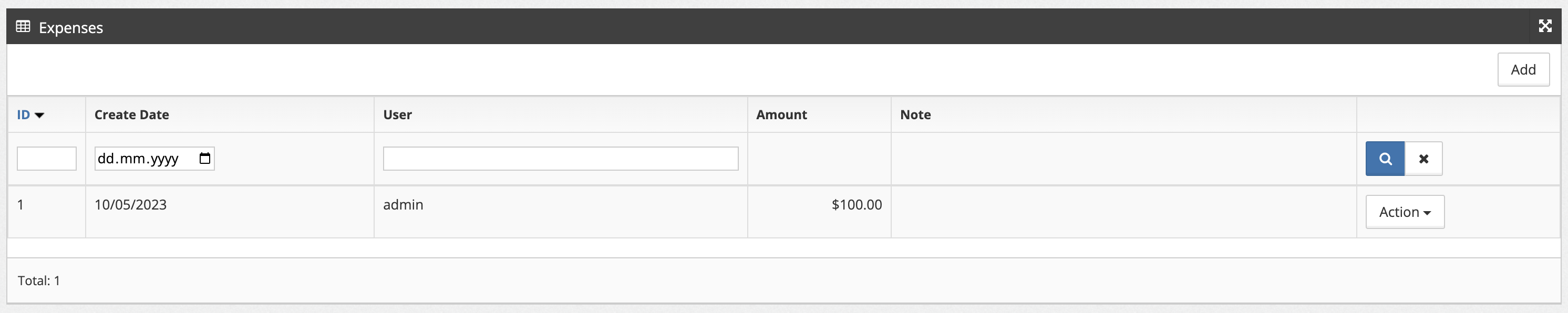 Expenses DGS with Automatic Date